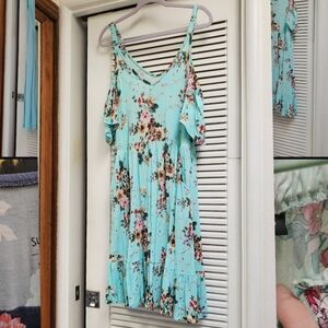 Floral Cold Shoulder Dress